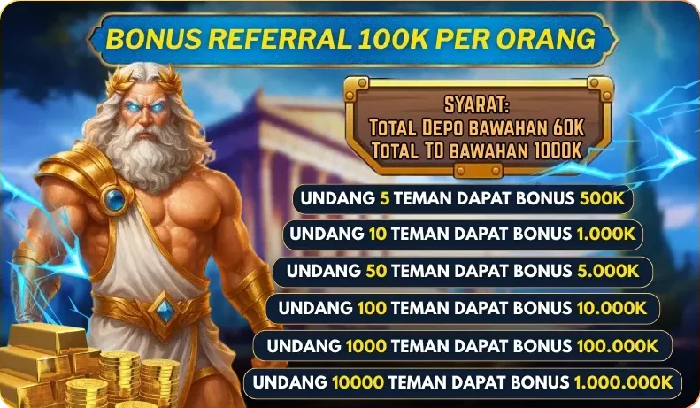 BONUS REFERRAL 100K PER ORANG